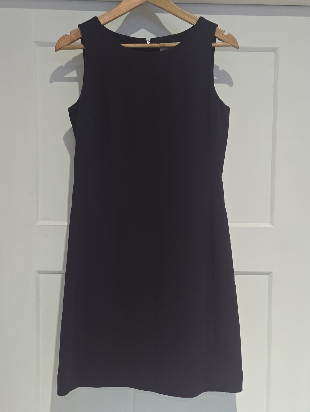 Petite Sophisticate Eggplant Sleeveless Shift Midi Dress